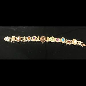 Natural multi stones slide bracelet